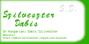 szilveszter dabis business card